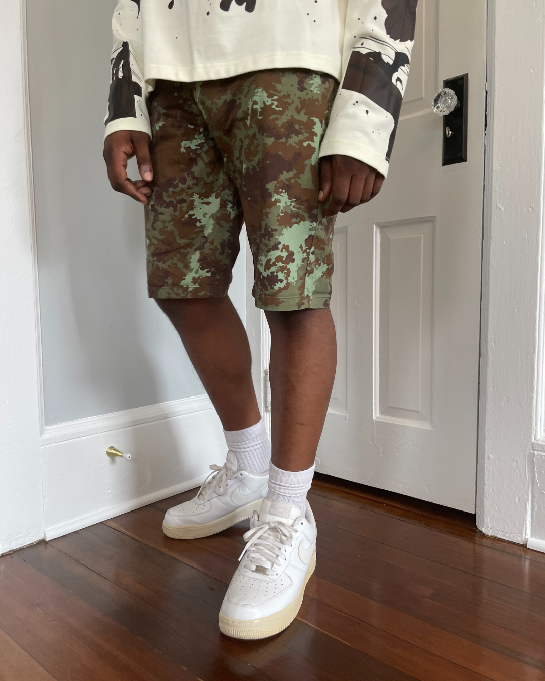 GREEN CAMOUFLAGE CHINO SHORT