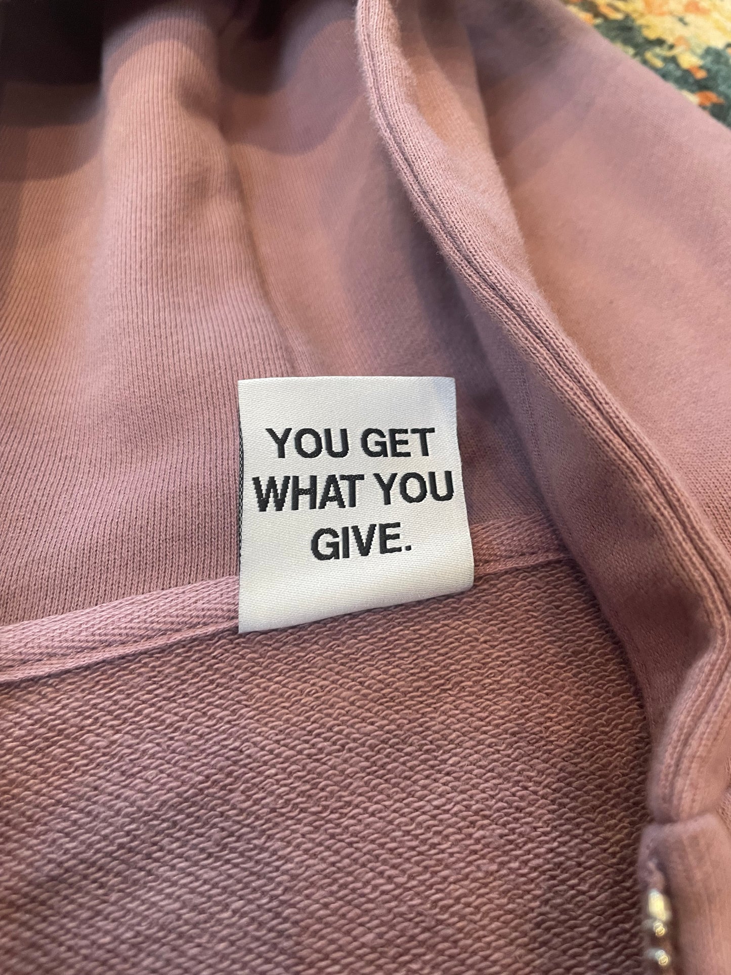 ROSY BROWN FRENCH TERRY ZIP HOODIE