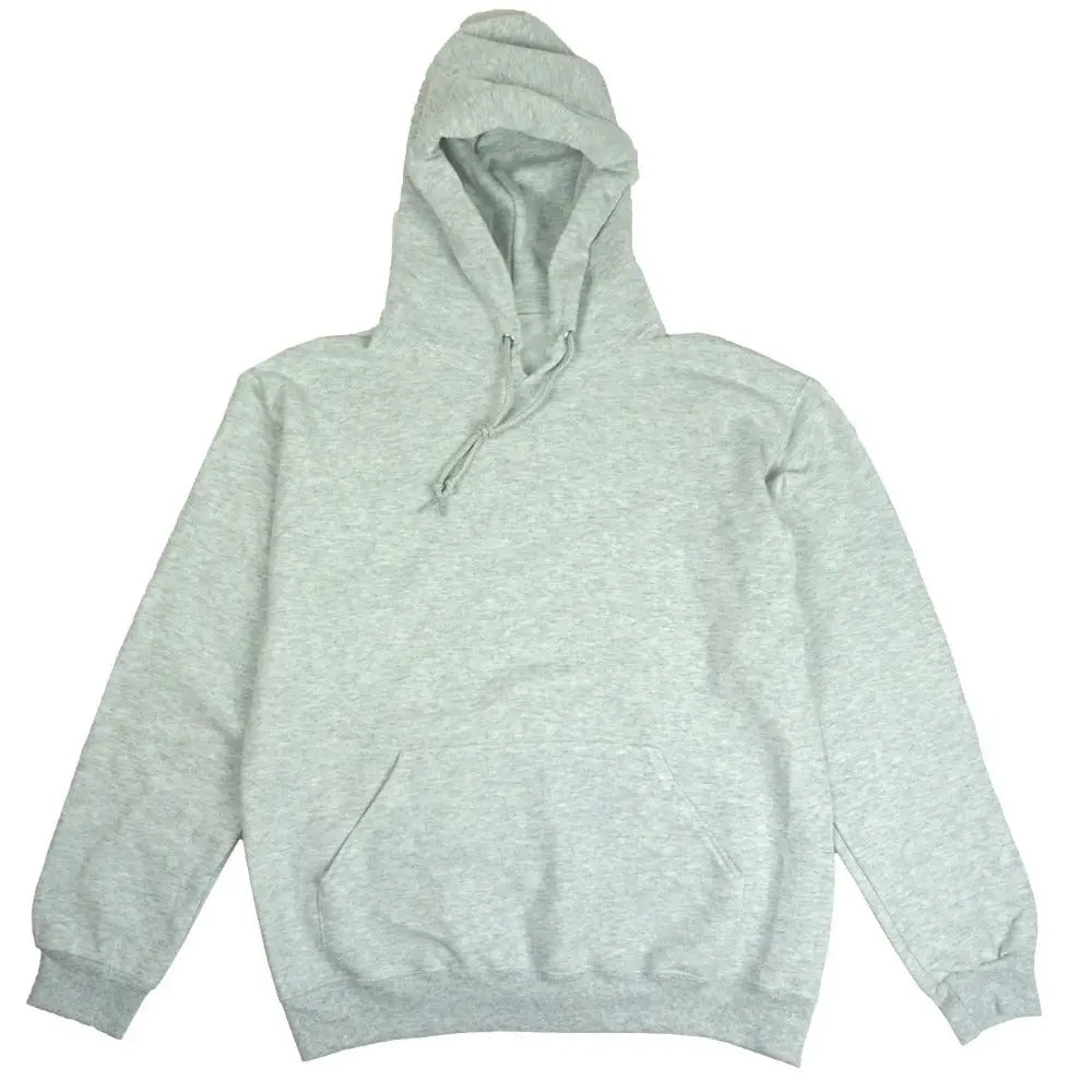 Front view of Men's Blank Ash Grey Gray Hoodie by Dumbsmart New York