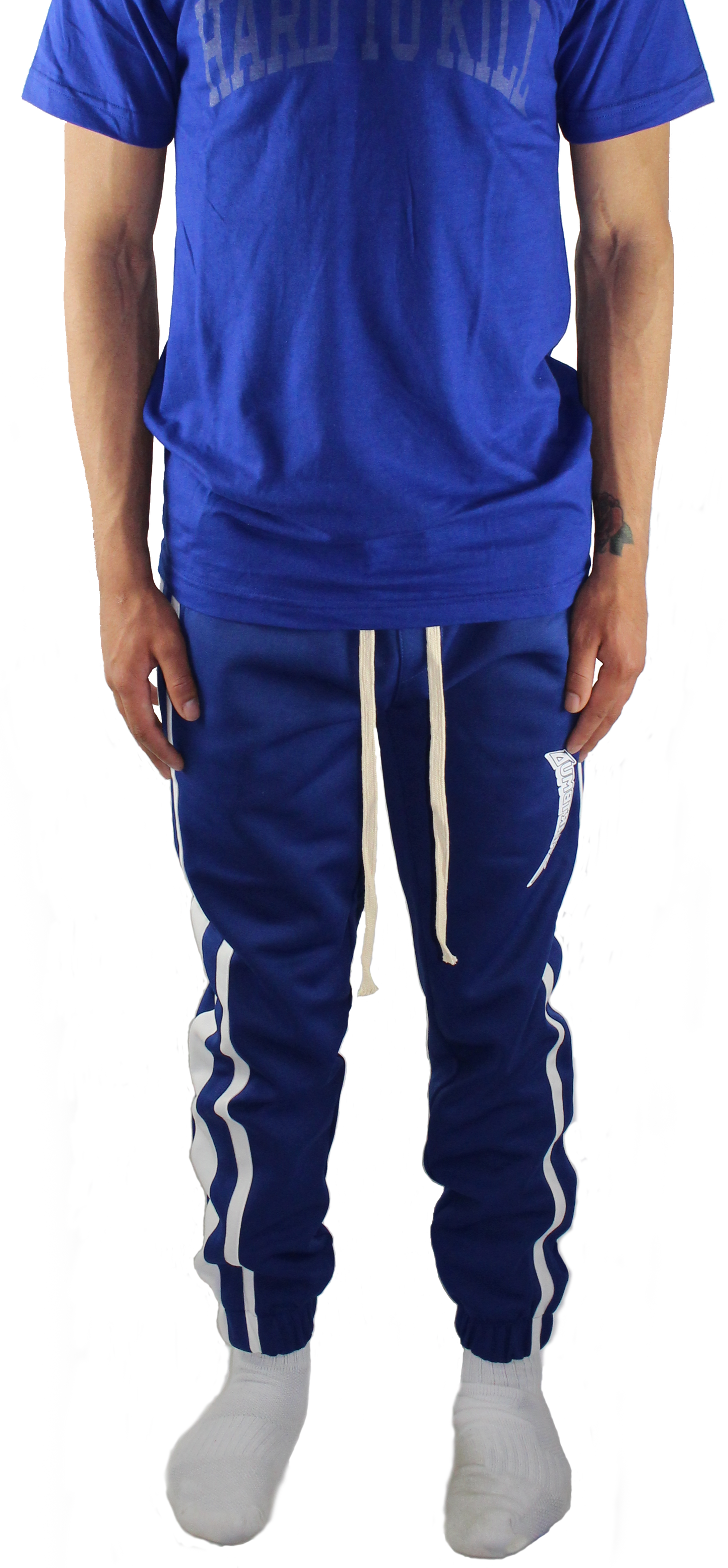 BLUE TRACK PANTS