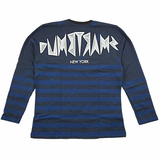 BLUE STRIPE CREWNECK