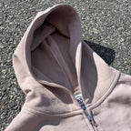 MUSHROOM GREY FRENCH TERRY ZIP HOODIE