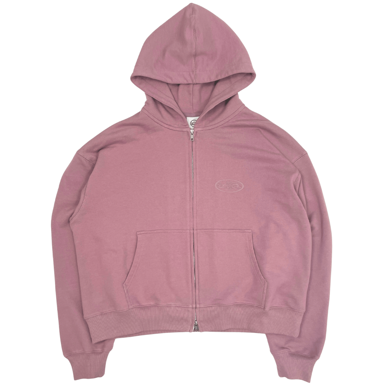 ROSY BROWN FRENCH TERRY ZIP HOODIE