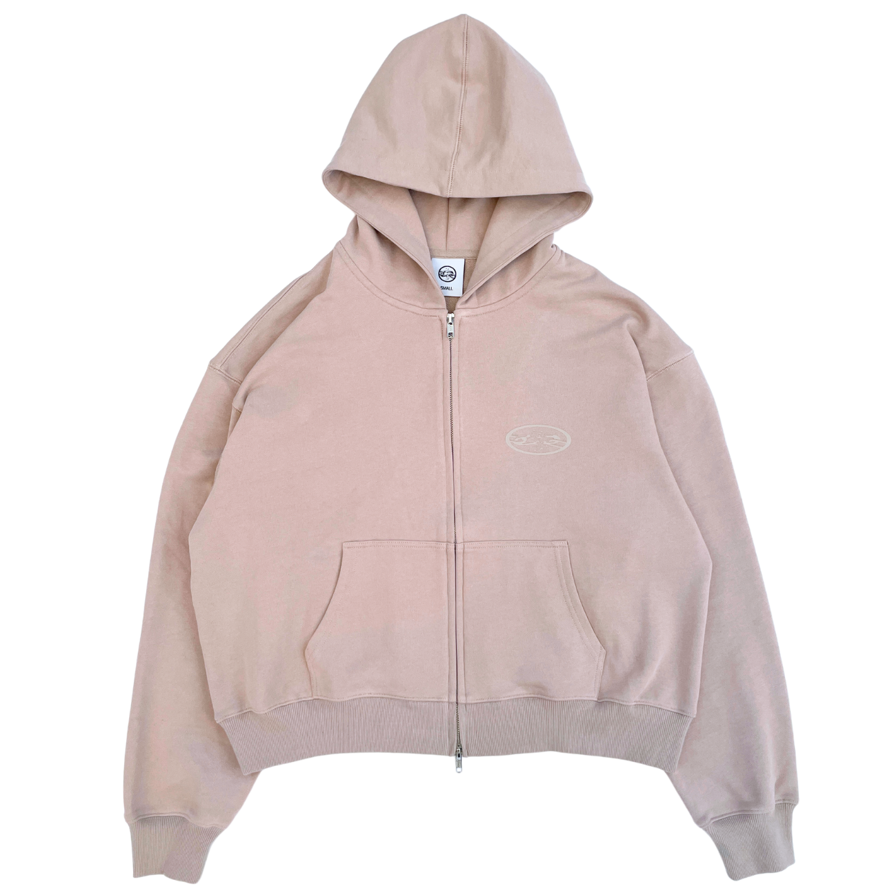 MUSHROOM GREY ZIP HOODIE