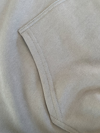 MUSHROOM GREY FRENCH TERRY ZIP HOODIE