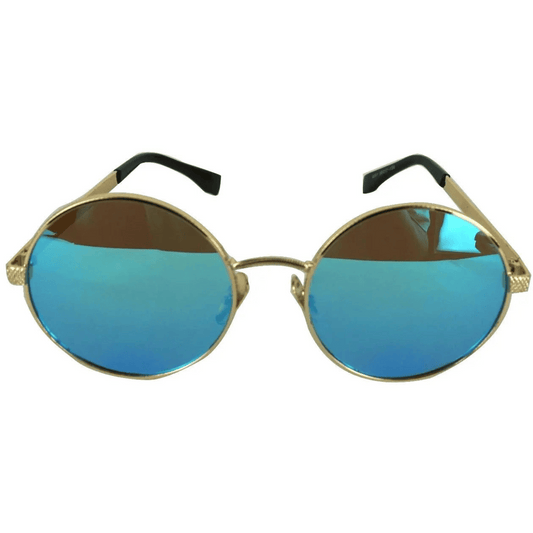 BLUE ROUND TINTED SHADES