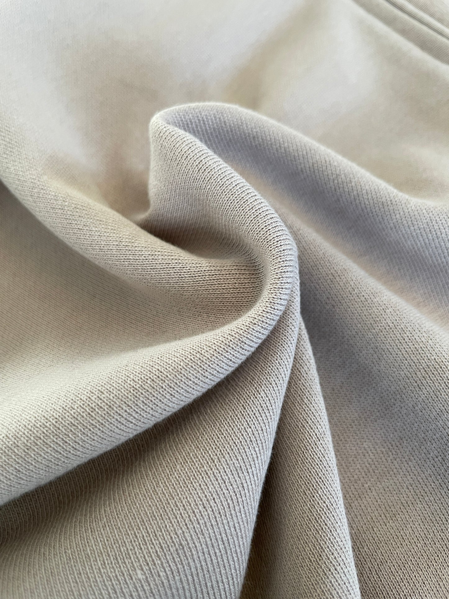 MUSHROOM GREY FRENCH TERRY ZIP HOODIE