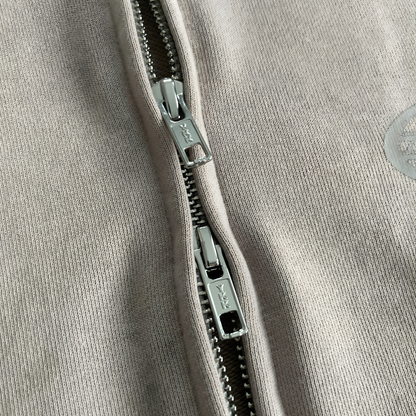 MUSHROOM GREY FRENCH TERRY ZIP HOODIE