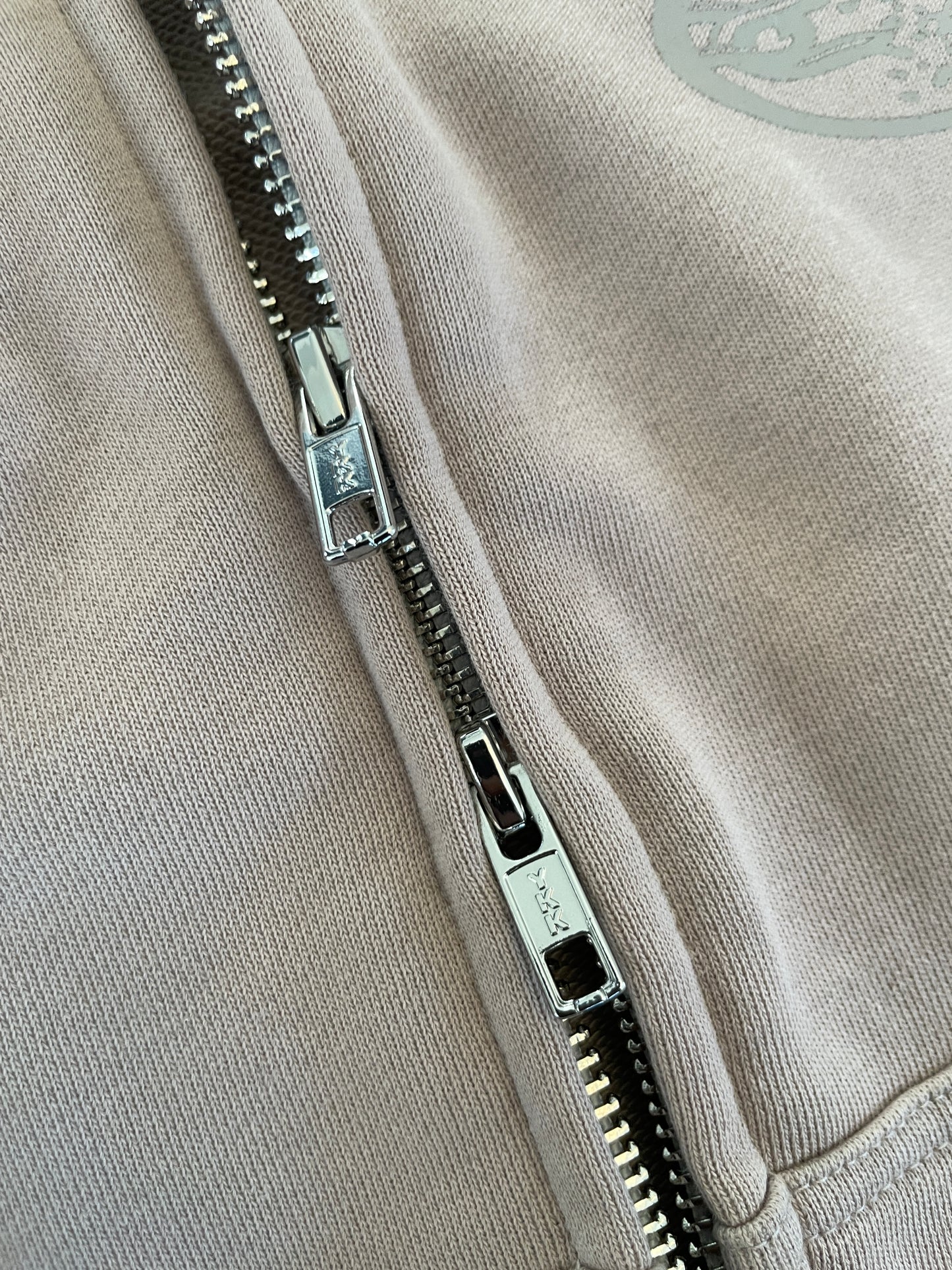 MUSHROOM GREY FRENCH TERRY ZIP HOODIE