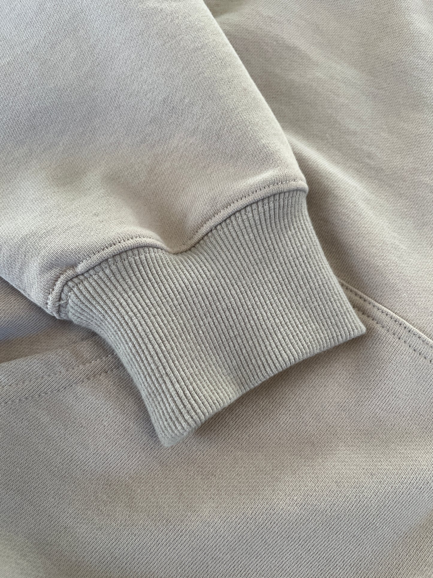 MUSHROOM GREY FRENCH TERRY ZIP HOODIE