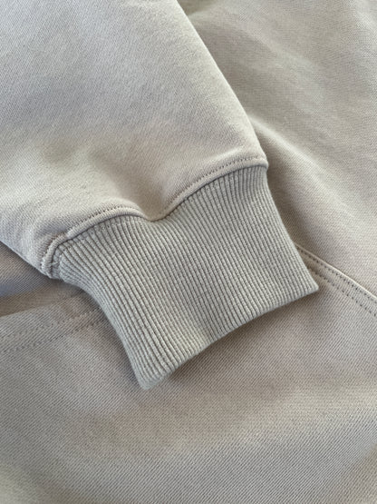 MUSHROOM GREY FRENCH TERRY ZIP HOODIE