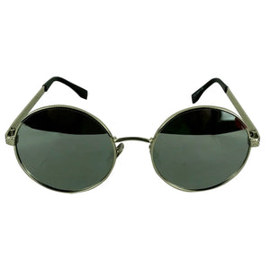 Front view of Black Round Tinted Shades Glasses by Dumbsmart New York