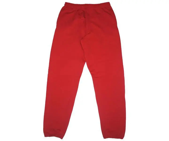 Front view of Blank Men's Red Sweatpants by Dumbsmart New York