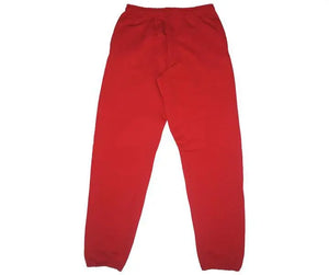 Front view of Blank Men's Red Sweatpants by Dumbsmart New York