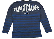 Back view of Blue Stripe Crewneck Sweater by Dumbsmart New York