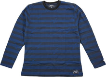Front view of Blue Stripe Crewneck Sweater by Dumbsmart New York