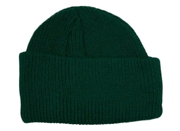 Front view of Forrest Green Beanie by Dumbsmart New York