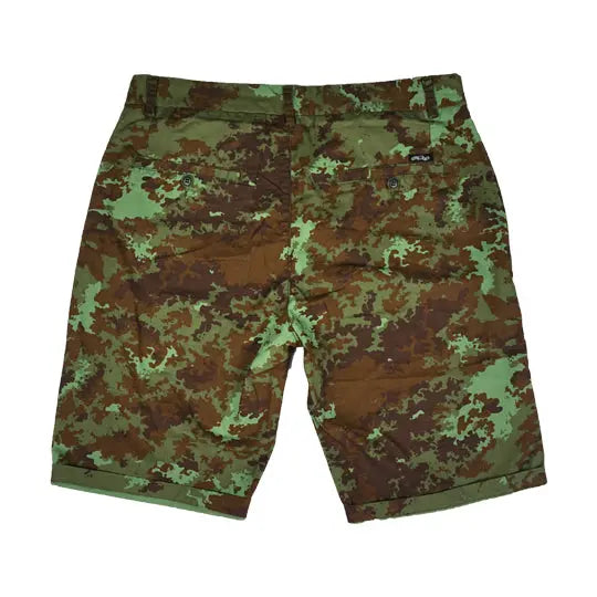 Back view of Green Camo Chino Shorts by Dumbsmart New York