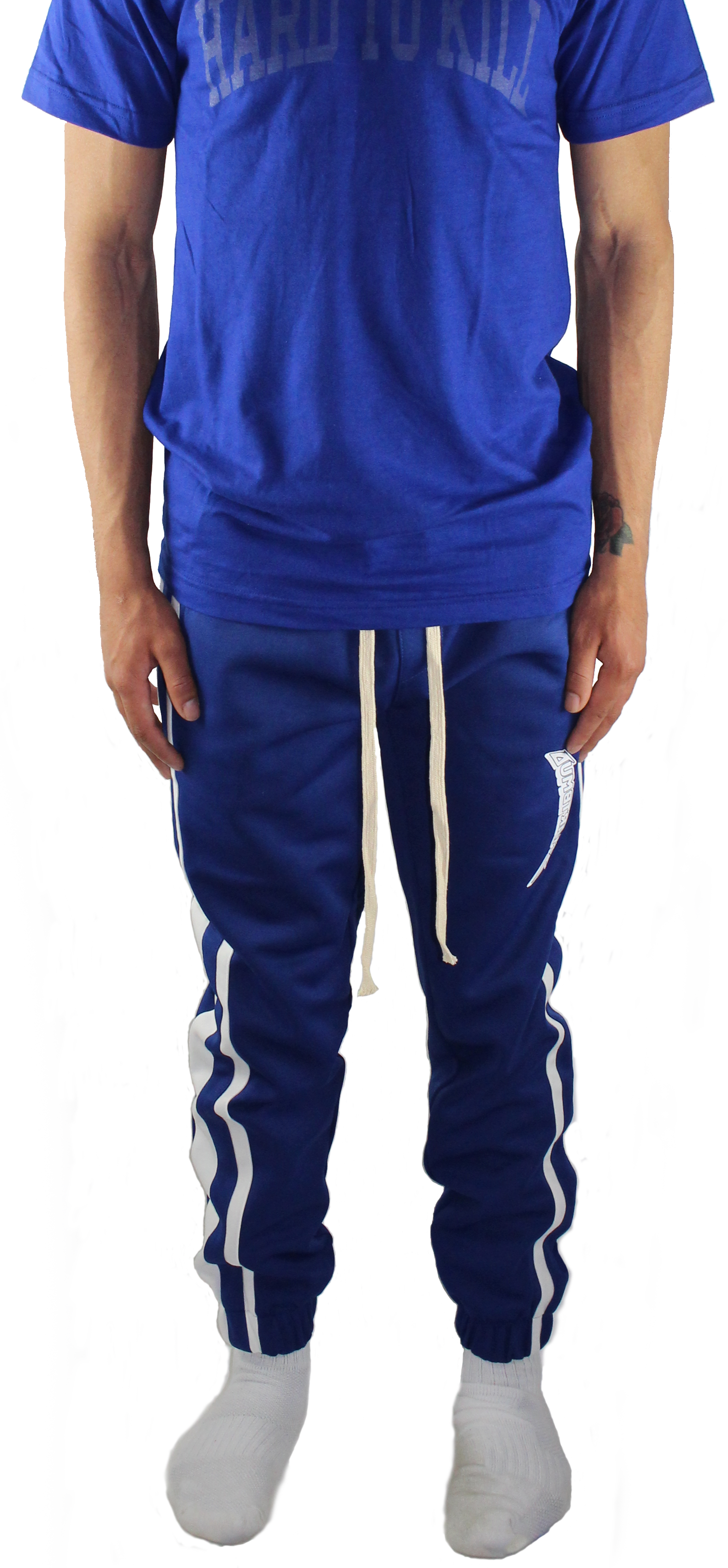 BLUE TRACK PANTS